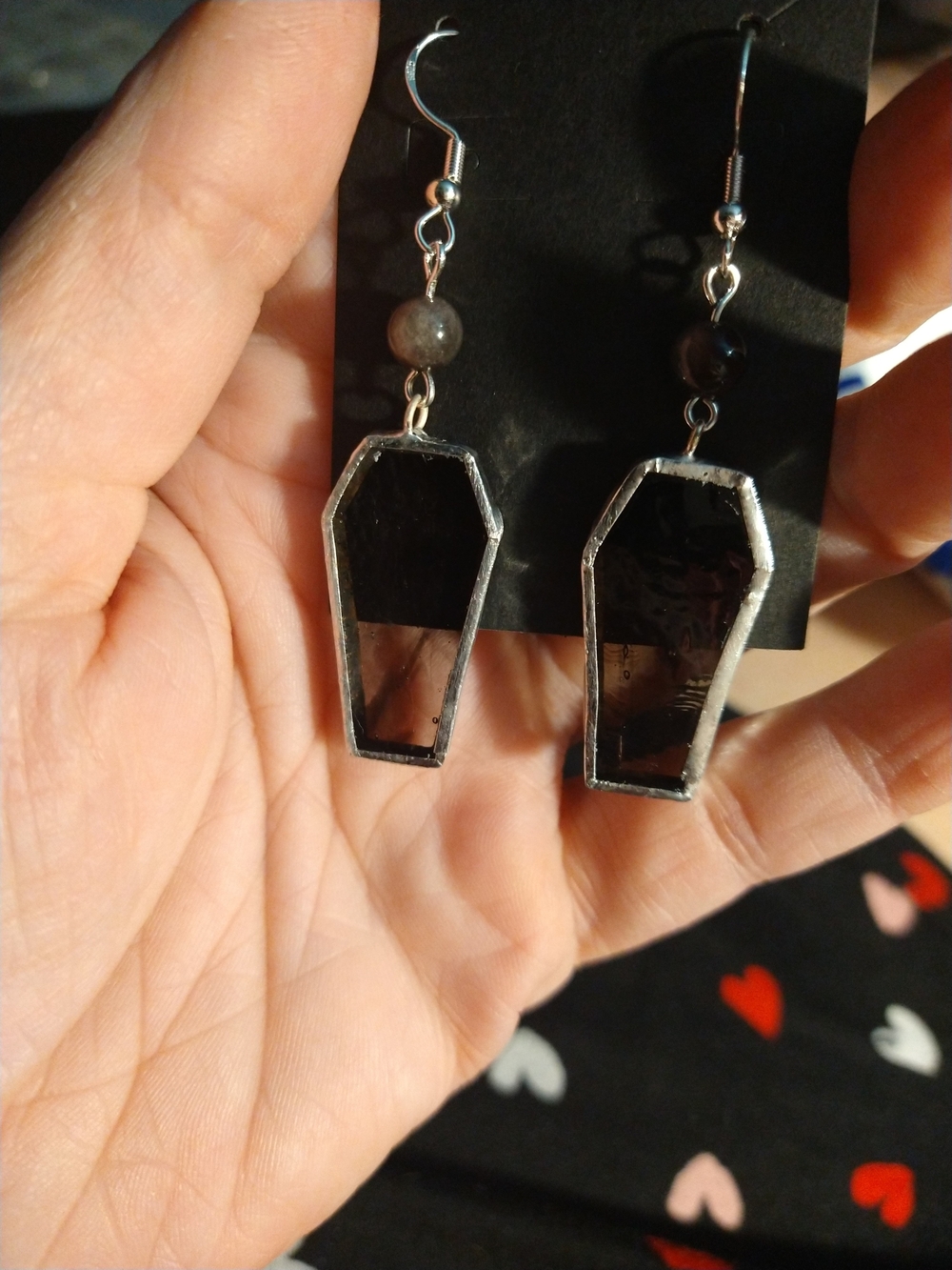 Black Coffin Drop Earrings - Women Jewelry
